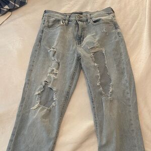 Distressed Light Blue Women's Jeans